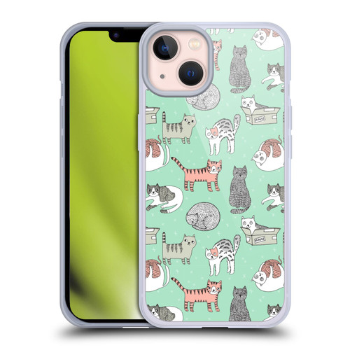 Andrea Lauren Design Animals Cats Soft Gel Case for Apple iPhone 13