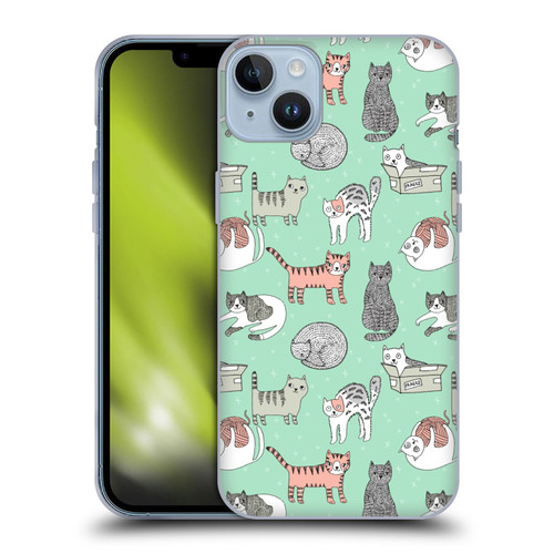 Andrea Lauren Design Animals Cats Soft Gel Case for Apple iPhone 14 Plus