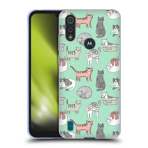 Andrea Lauren Design Animals Cats Soft Gel Case for Motorola Moto E6s (2020)