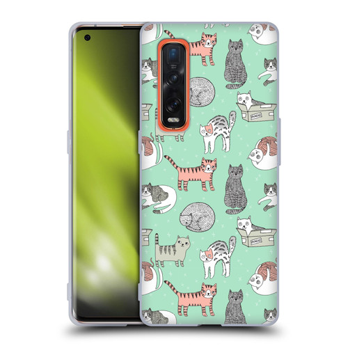 Andrea Lauren Design Animals Cats Soft Gel Case for OPPO Find X2 Pro 5G