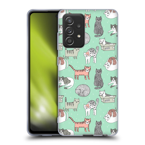 Andrea Lauren Design Animals Cats Soft Gel Case for Samsung Galaxy A52 / A52s / 5G (2021)
