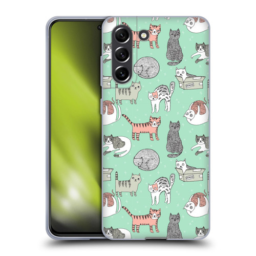 Andrea Lauren Design Animals Cats Soft Gel Case for Samsung Galaxy S21 FE 5G
