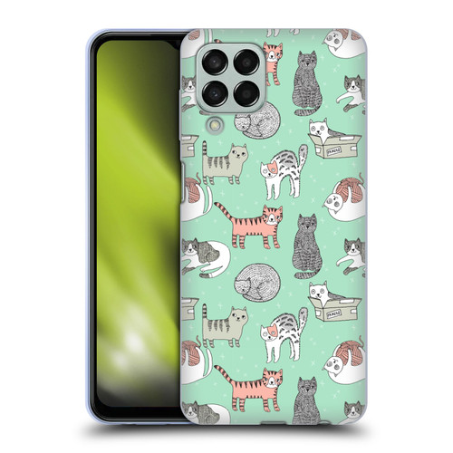 Andrea Lauren Design Animals Cats Soft Gel Case for Samsung Galaxy M33 (2022)