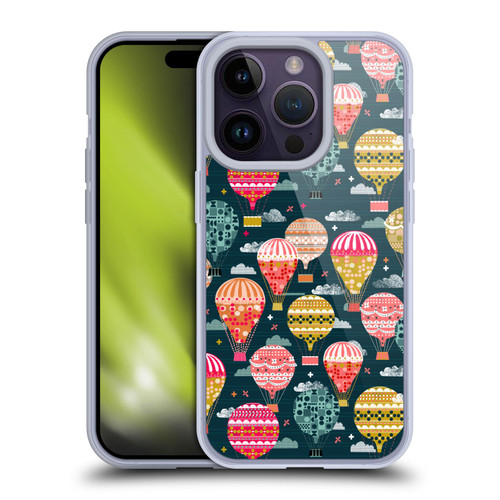 Andrea Lauren Design Assorted Hot Air Balloon Soft Gel Case for Apple iPhone 14 Pro