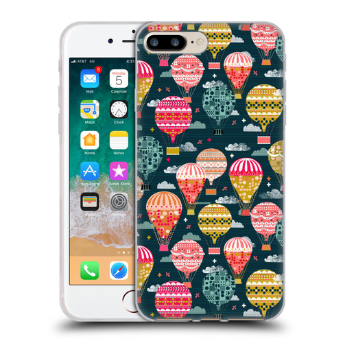 Andrea Lauren Design Assorted Hot Air Balloon Soft Gel Case for Apple iPhone 7 Plus / 8 Plus & MagSafe