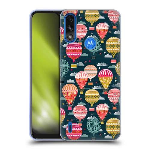Andrea Lauren Design Assorted Hot Air Balloon Soft Gel Case for Motorola Moto E7 Power / Moto E7i Power