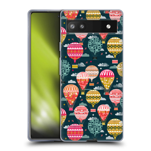 Andrea Lauren Design Assorted Hot Air Balloon Soft Gel Case for Google Pixel 6a