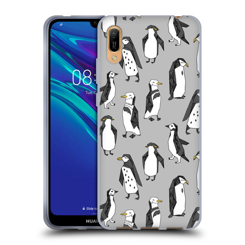 Andrea Lauren Design Birds Gray Penguins Soft Gel Case for Huawei Y6 Pro (2019)
