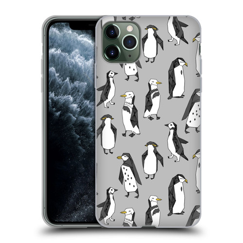 Andrea Lauren Design Birds Gray Penguins Soft Gel Case for Apple iPhone 11 Pro Max