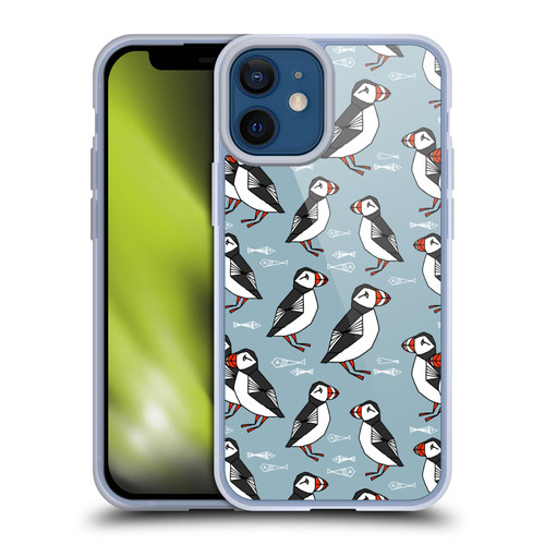 Andrea Lauren Design Birds Puffins Soft Gel Case for Apple iPhone 12 Mini