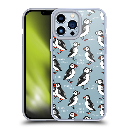 Andrea Lauren Design Birds Puffins Soft Gel Case for Apple iPhone 13 Pro Max