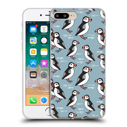 Andrea Lauren Design Birds Puffins Soft Gel Case for Apple iPhone 7 Plus / iPhone 8 Plus