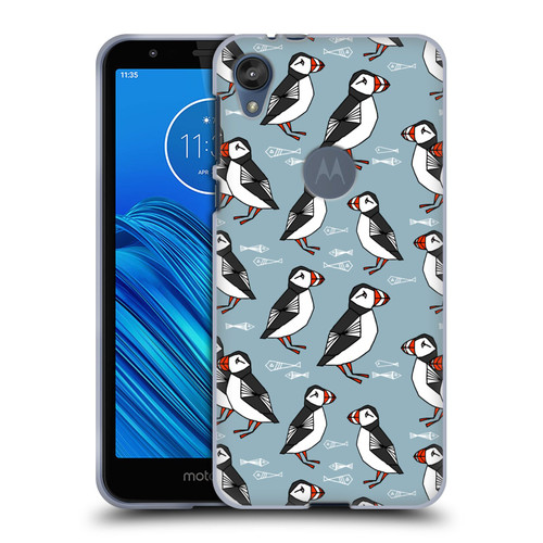 Andrea Lauren Design Birds Puffins Soft Gel Case for Motorola Moto E6