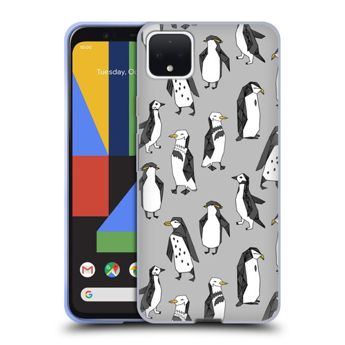 Andrea Lauren Design Birds Gray Penguins Soft Gel Case for Google Pixel 4 XL