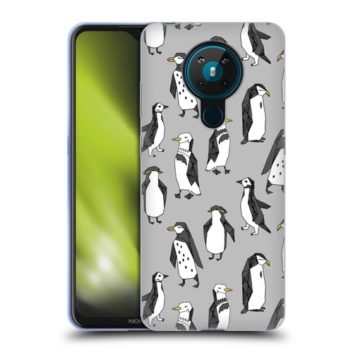 Andrea Lauren Design Birds Gray Penguins Soft Gel Case for Nokia 5.3