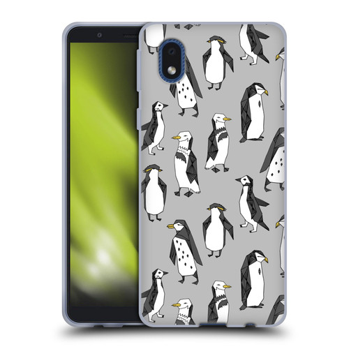 Andrea Lauren Design Birds Gray Penguins Soft Gel Case for Samsung Galaxy A01 Core (2020)