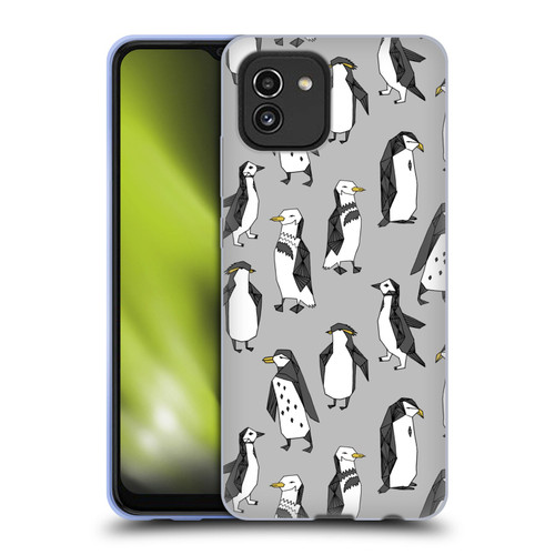 Andrea Lauren Design Birds Gray Penguins Soft Gel Case for Samsung Galaxy A03 (2021)