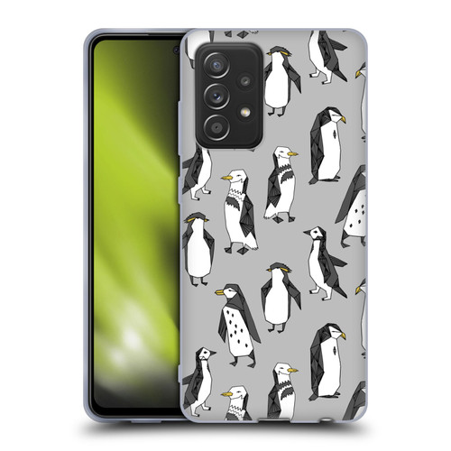 Andrea Lauren Design Birds Gray Penguins Soft Gel Case for Samsung Galaxy A52 / A52s / 5G (2021)