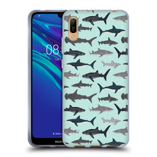 Andrea Lauren Design Sea Animals Sharks Soft Gel Case for Huawei Y6 Pro (2019)