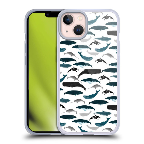 Andrea Lauren Design Sea Animals Whales Soft Gel Case for Apple iPhone 13