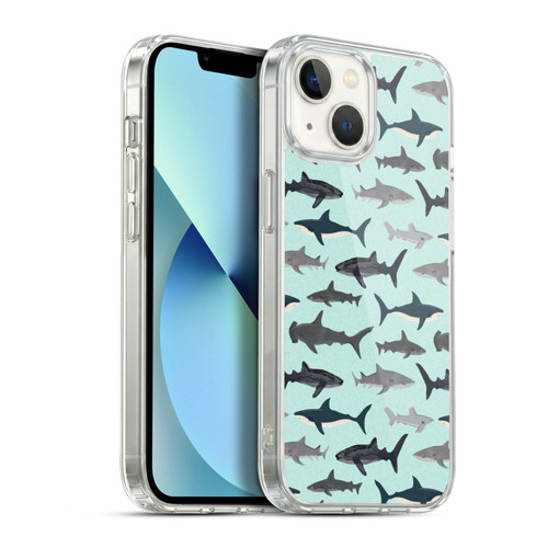 Andrea Lauren Design Sea Animals Sharks Soft Gel Case for Apple iPhone 13
