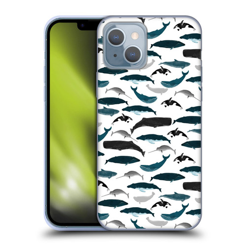 Andrea Lauren Design Sea Animals Whales Soft Gel Case for Apple iPhone 14