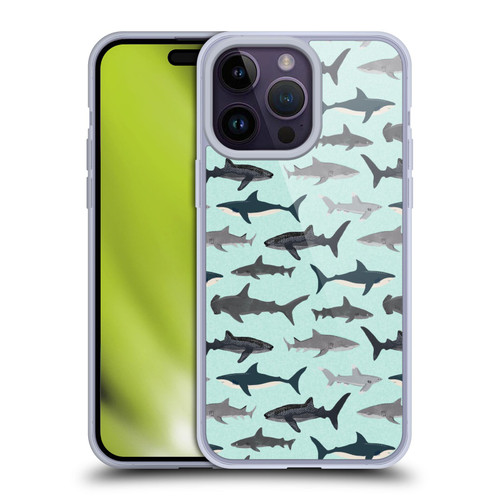 Andrea Lauren Design Sea Animals Sharks Soft Gel Case for Apple iPhone 14 Pro Max