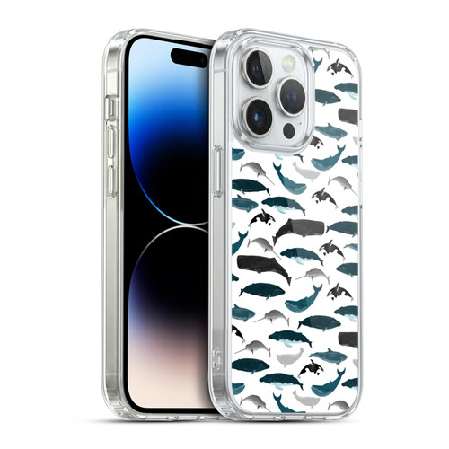 Andrea Lauren Design Sea Animals Whales Soft Gel Case for Apple iPhone 14 Pro & MagSafe