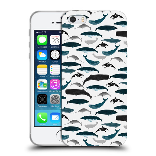 Andrea Lauren Design Sea Animals Whales Soft Gel Case for Apple iPhone 5 / 5s / iPhone SE 2016