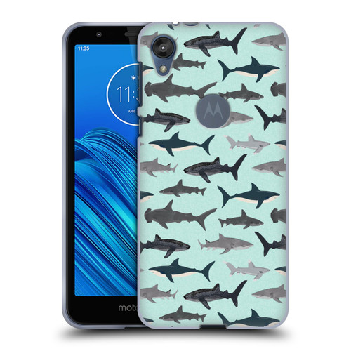 Andrea Lauren Design Sea Animals Sharks Soft Gel Case for Motorola Moto E6