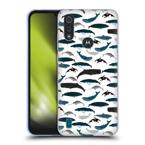 Andrea Lauren Design Sea Animals Whales Soft Gel Case for Motorola Moto E6s (2020)