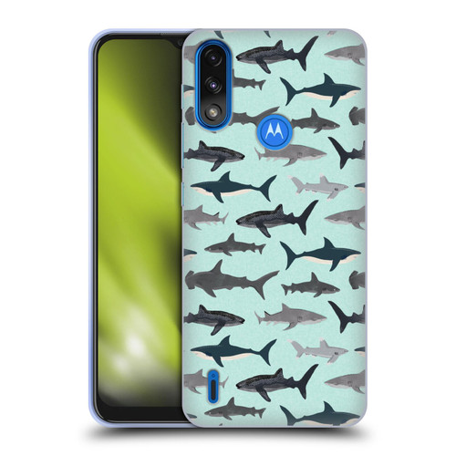 Andrea Lauren Design Sea Animals Sharks Soft Gel Case for Motorola Moto E7 Power / Moto E7i Power