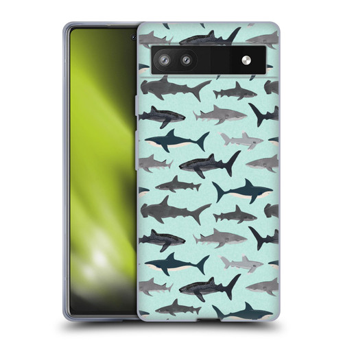 Andrea Lauren Design Sea Animals Sharks Soft Gel Case for Google Pixel 6a