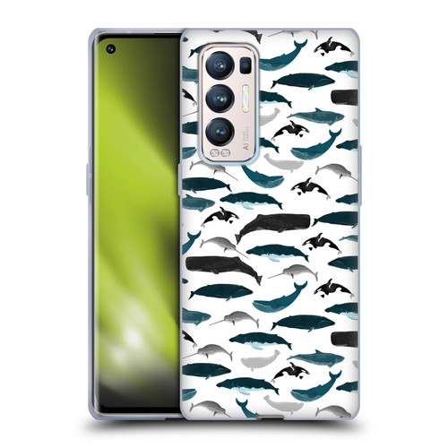 Andrea Lauren Design Sea Animals Whales Soft Gel Case for OPPO Find X3 Neo / Reno5 Pro+ 5G