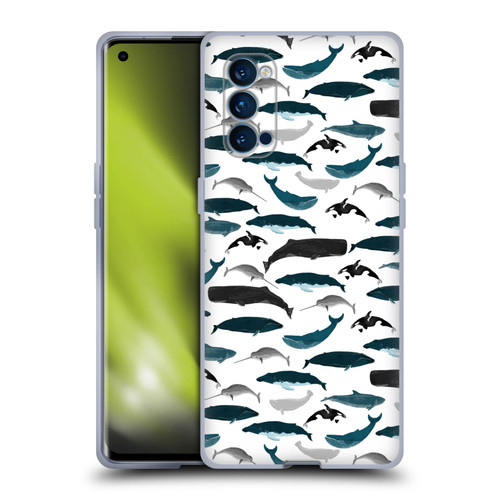 Andrea Lauren Design Sea Animals Whales Soft Gel Case for OPPO Reno 4 Pro 5G