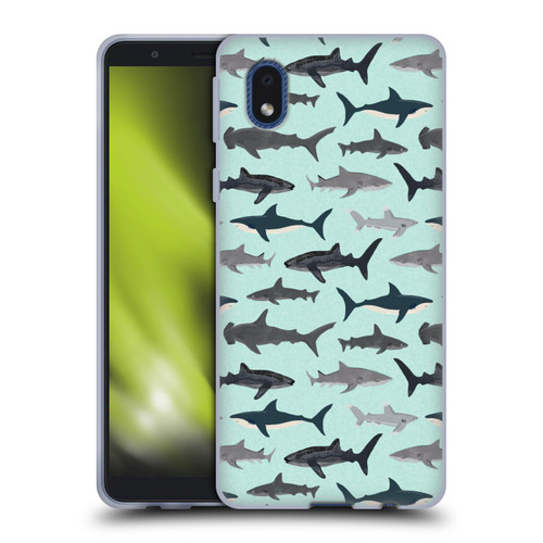 Andrea Lauren Design Sea Animals Sharks Soft Gel Case for Samsung Galaxy A01 Core (2020)