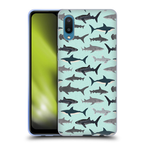 Andrea Lauren Design Sea Animals Sharks Soft Gel Case for Samsung Galaxy A02/M02 (2021)