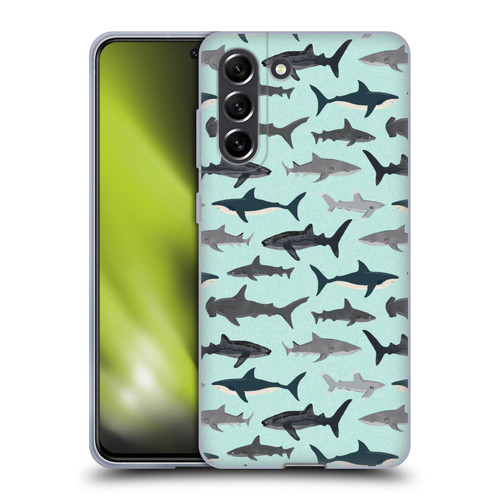 Andrea Lauren Design Sea Animals Sharks Soft Gel Case for Samsung Galaxy S21 FE 5G