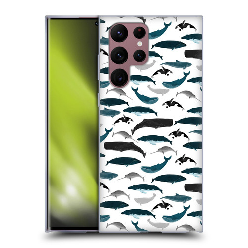 Andrea Lauren Design Sea Animals Whales Soft Gel Case for Samsung Galaxy S22 Ultra 5G
