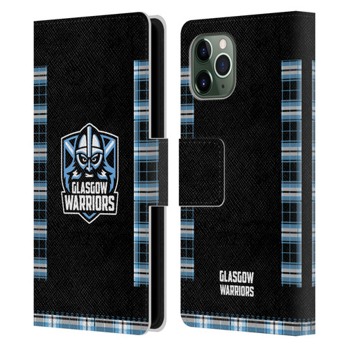 Glasgow Warriors 2020/21 Crest Kit Home Leather Book Wallet Case Cover For Apple iPhone 11 Pro