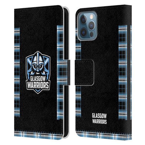 Glasgow Warriors 2020/21 Crest Kit Home Leather Book Wallet Case Cover For Apple iPhone 12 / iPhone 12 Pro