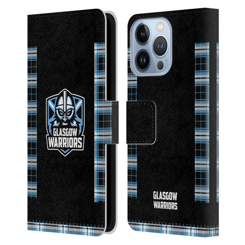 Glasgow Warriors 2020/21 Crest Kit Home Leather Book Wallet Case Cover For Apple iPhone 13 Pro