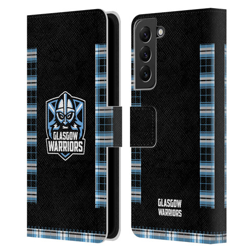 Glasgow Warriors 2020/21 Crest Kit Home Leather Book Wallet Case Cover For Samsung Galaxy S22+ 5G