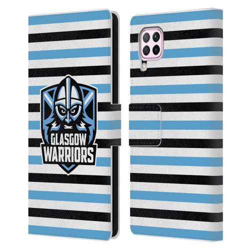 Glasgow Warriors Logo 2 Stripes 2 Leather Book Wallet Case Cover For Huawei Nova 6 SE / P40 Lite