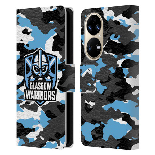 Glasgow Warriors Logo 2 Camouflage Leather Book Wallet Case Cover For Huawei P50