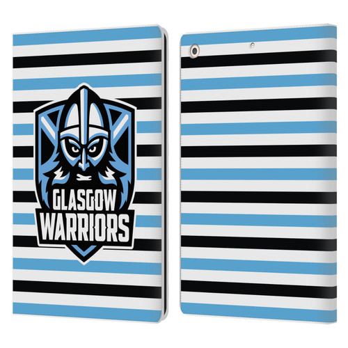 Glasgow Warriors Logo 2 Stripes 2 Leather Book Wallet Case Cover For Apple iPad 10.2 2019/2020/2021