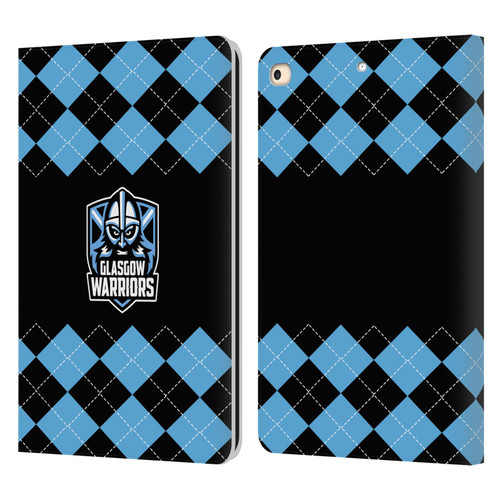 Glasgow Warriors Logo 2 Argyle Leather Book Wallet Case Cover For Apple iPad 9.7 2017 / iPad 9.7 2018
