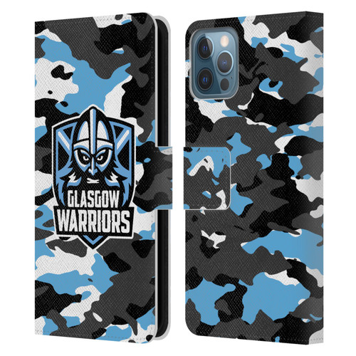 Glasgow Warriors Logo 2 Camouflage Leather Book Wallet Case Cover For Apple iPhone 12 / iPhone 12 Pro