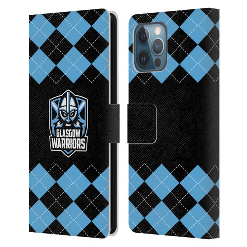 Glasgow Warriors Logo 2 Argyle Leather Book Wallet Case Cover For Apple iPhone 12 Pro Max