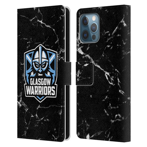 Glasgow Warriors Logo 2 Marble Leather Book Wallet Case Cover For Apple iPhone 12 Pro Max